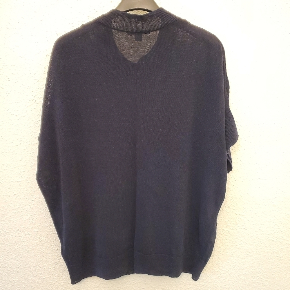 COS Medium Linen Silk Blend Short Sleeve Top Lagenlook Sheer - Picture 6 of 10